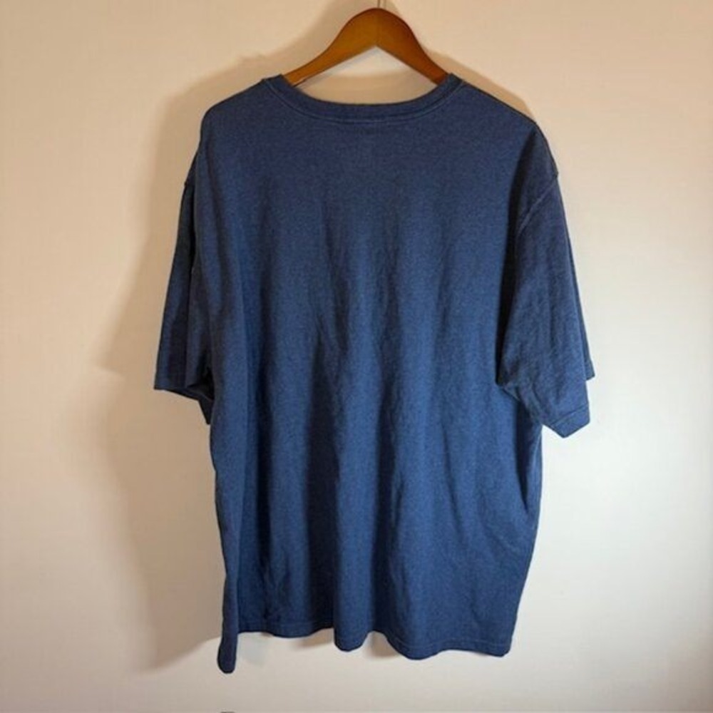 Carhartt Mens 2XL Blue Original Fit Short Sleeve Graphic Logo T-Shirt Notch Neck